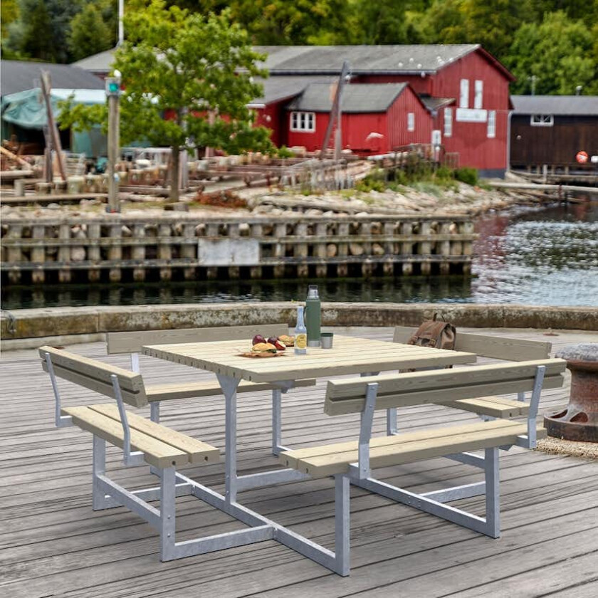 Piknikbord PLUS Picnic med 4 Ryggstøtter 224 cm