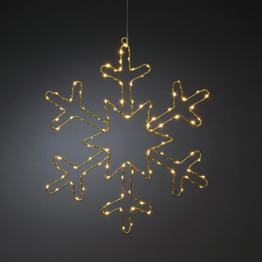 Bilde av Lyslenke Gnosjö Konstsmide Snøkrystall Metall Gull