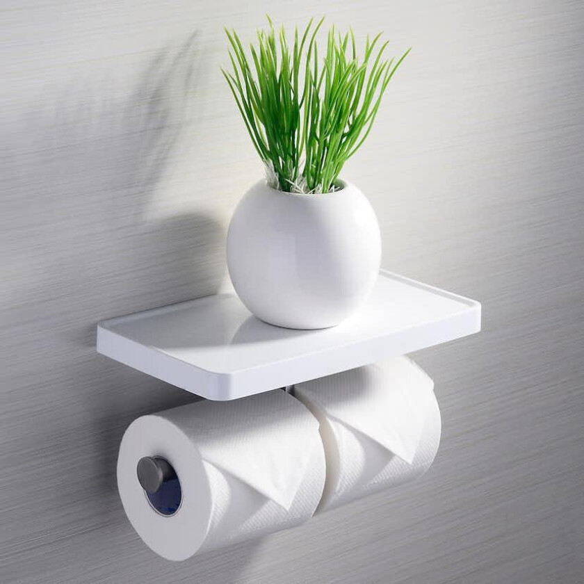 Bilde av Toalettpapirholder Strand Stainless Kullavik Dubbel Med Hylle KUL-302