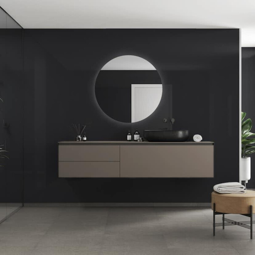 Baderomspanel Fibo 2124 F00 Black Gloss