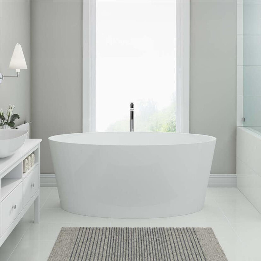 Badekar Bathlife Blund Støpemarmor 1600 Hvit