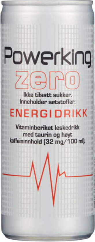 Powerking Zero Energidrikk 250ml boks