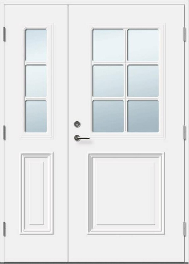 Ytterdør med Sidefelt Tundøren Tun 406 Hvit