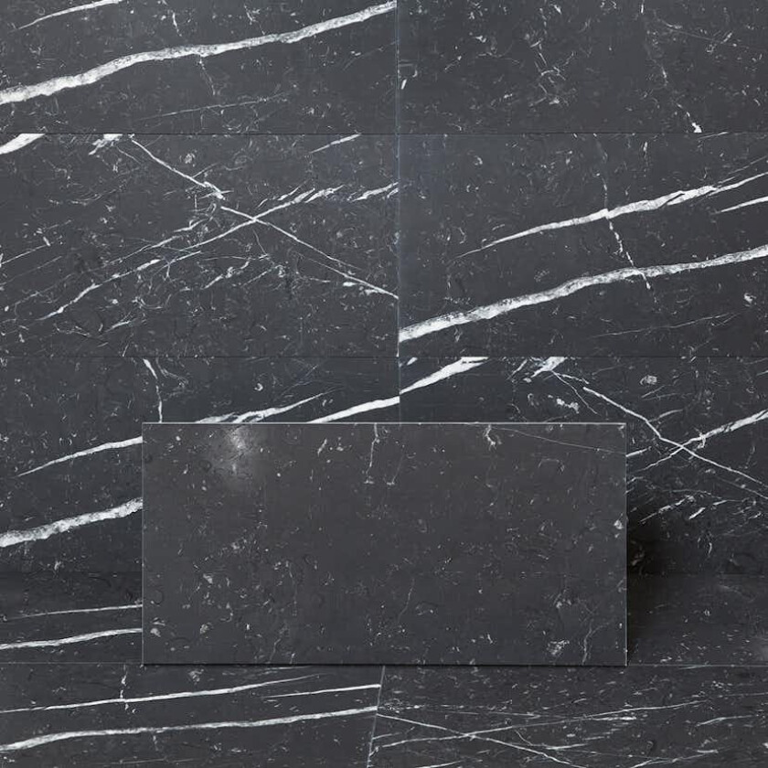 Marmor Arredo Nero Marquina Sort Matt 30x60 cm
