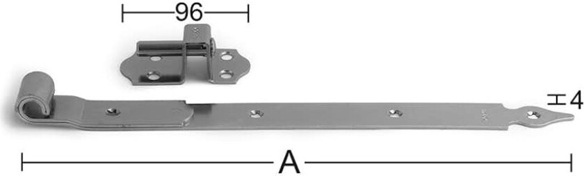 Bilde av Stabelhengsel Habo 214