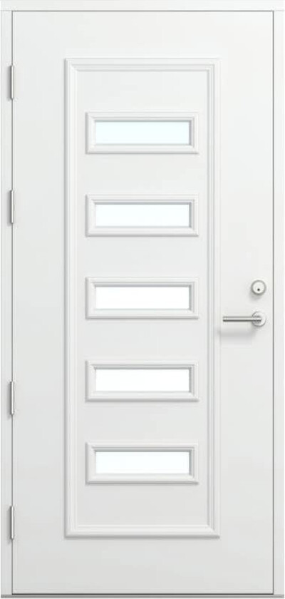 Ytterdør Bygg1 Fjord 08 Klarglass Hvit