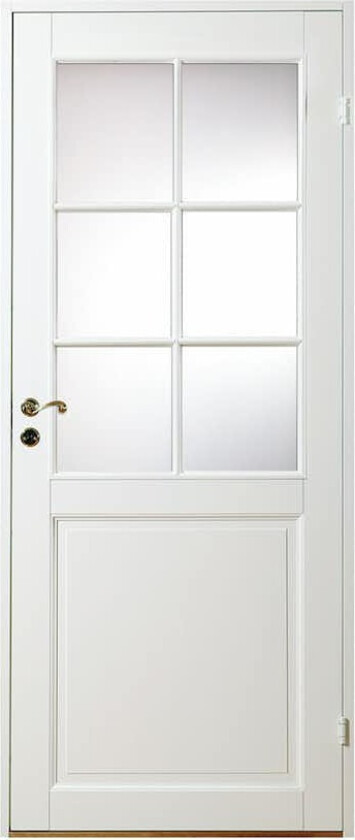 Innerdør Diplomat Silje Hvit Massiv Klarglass