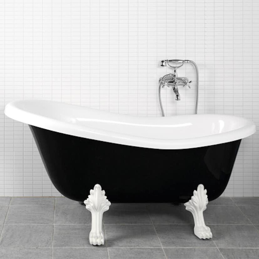 Badekar Westerbergs Victoria Sort/Hvit