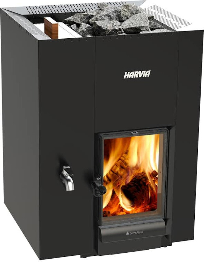 Vedfyrt Badstuovn Harvia Linear 22 GreenFlame LS
