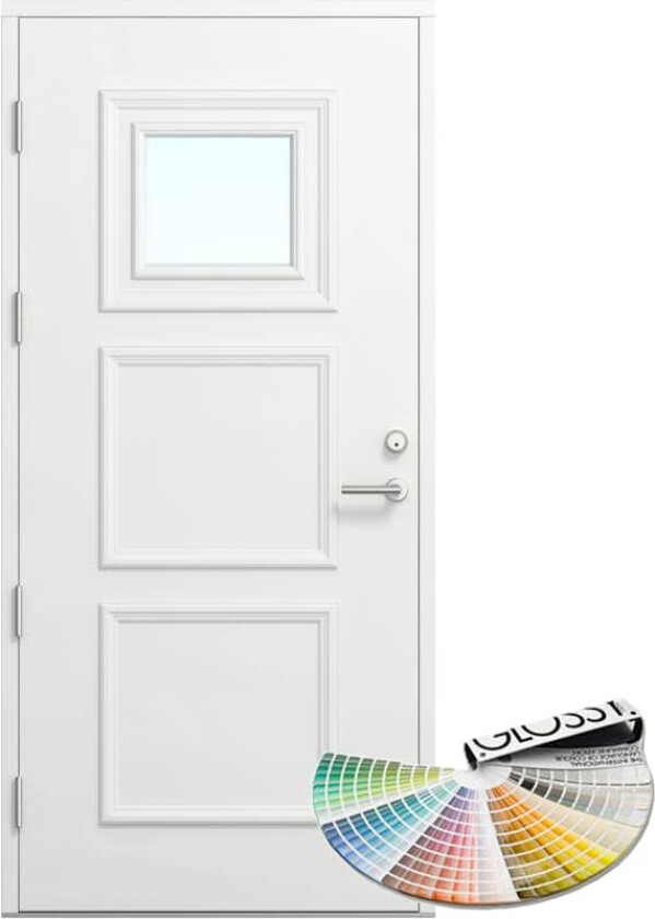 Ytterdør Bygg1 Fjord 10 Klarglass Valgfri Farge