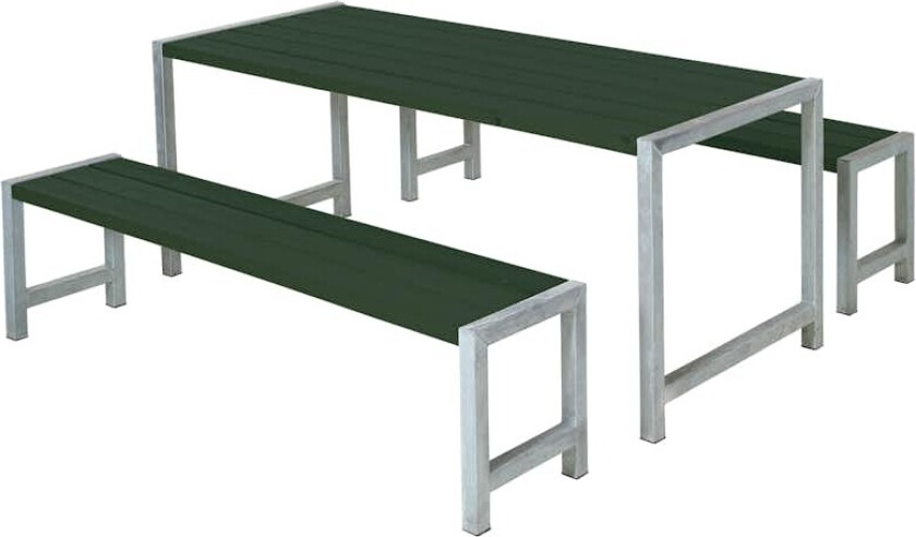 Bilde av Hagebenksett PLUS Plank 186 cm Grønn