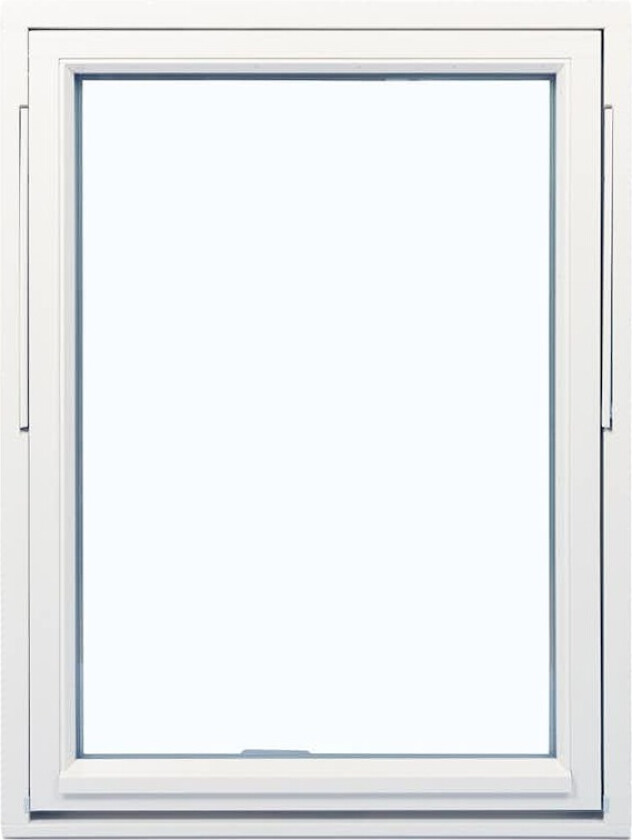 Natre toppsving 2-lags glass (U 1,2) vindu Et 2-lags glidehengslet trevindu med aluminium beslag konstruert for Norske forhold. U-verdi 1,2*