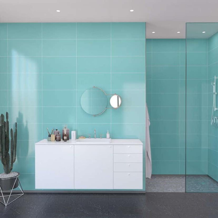 Baderomspanel Fibo 2212-6030 Aquamarine