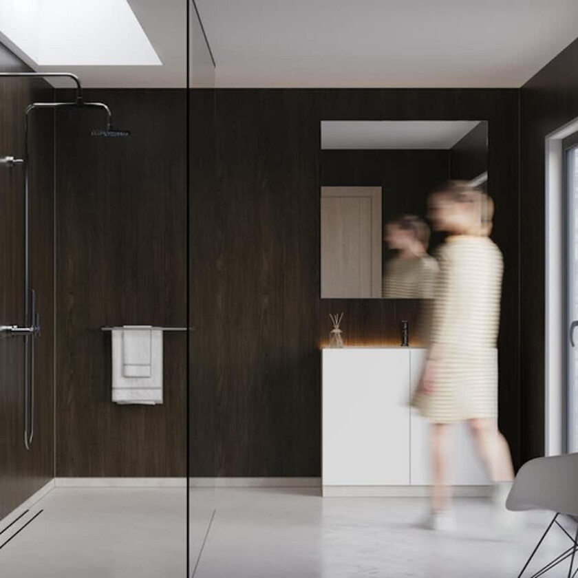Baderomspanel Fibo 4633-M00 Dark Wood