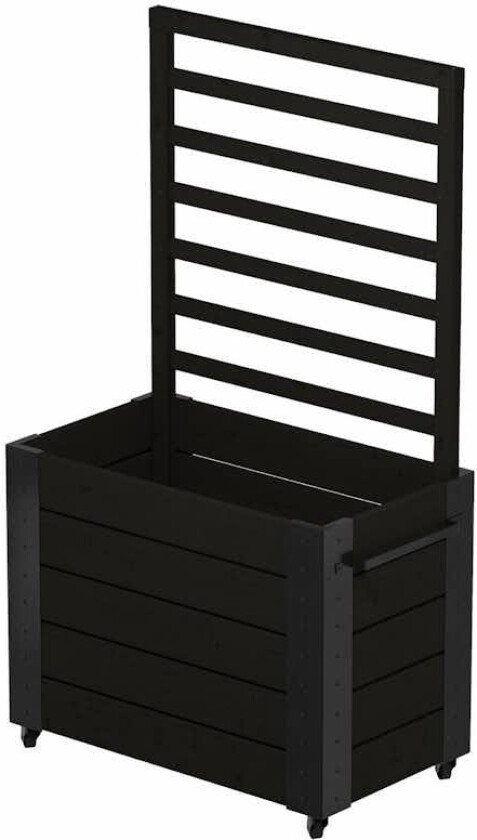 Blomsterkasse PLUS Cubic med Espalier og Hjul