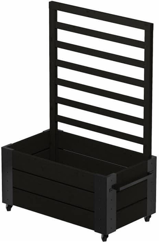 Blomsterkasse PLUS Cubic med Espalier og Hjul