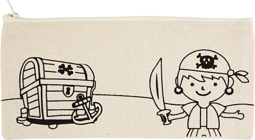 Bilde av Pennal Creativ Company Pirat Str 21x9 cm Lys natur 245 g 1 stk