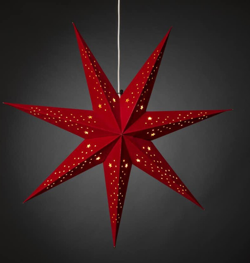 Adventsstjerne Gnosjö Konstsmide 5951 Fløyel 78 cm
