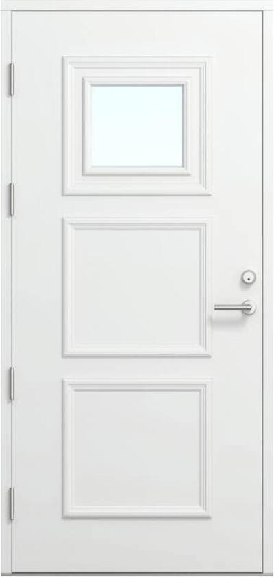 Ytterdør Bygg1 Fjord 10 Klarglass Hvit