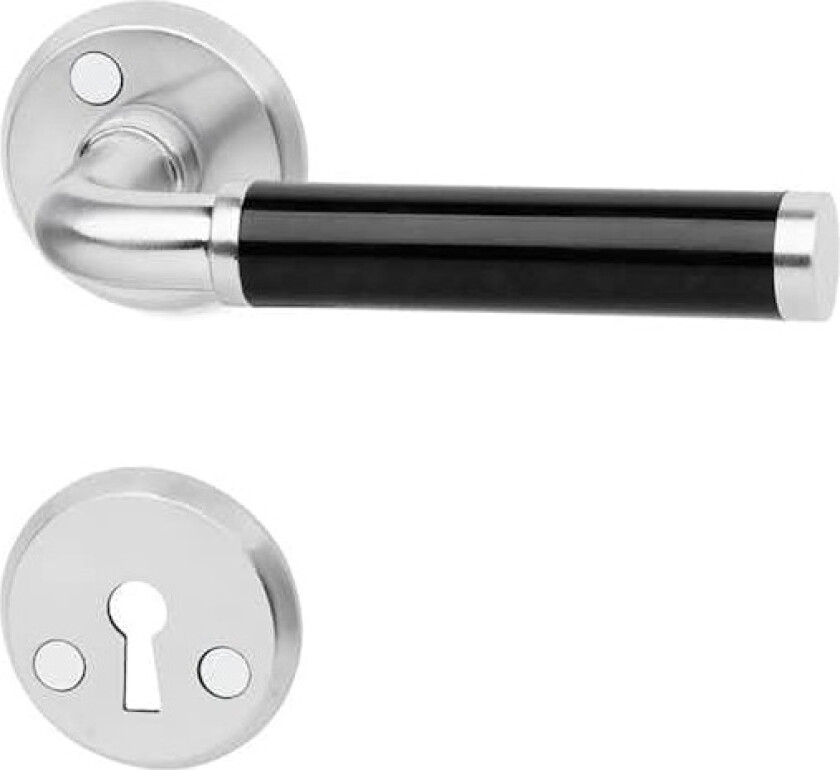 Innerdørvrider Habo A383 Svart/Børstet Krom