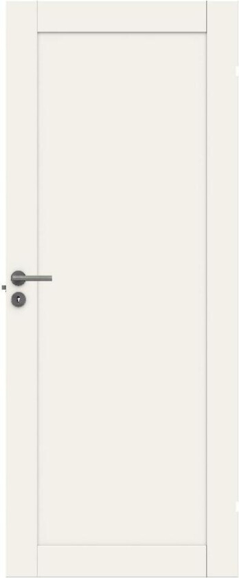 Dørblad unique 01l 80x200 hvit glatt fyllingsdør 1 speil