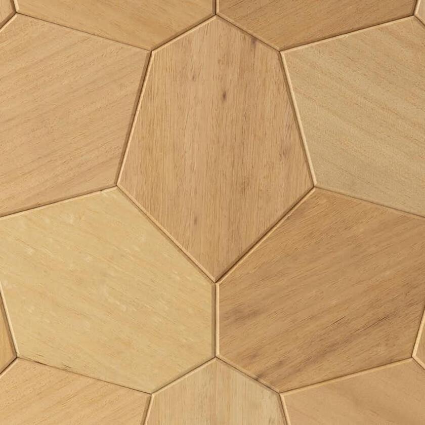 Veggpanel Emotionwood Hexagon