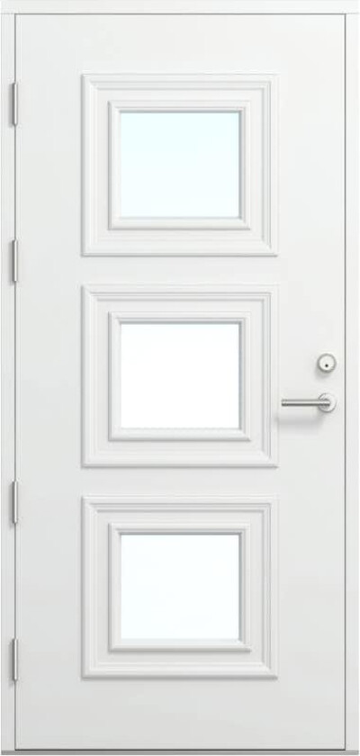 Ytterdør Bygg1 Fjord 09 Klarglass Hvit