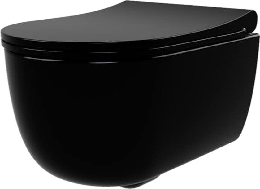 Vegghengt Toalett Svedbergs Sort