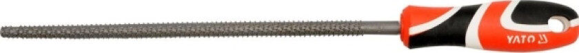 Yato Yt-6221, Rasp, Rund Fil, Tre, Kull Stål, Sort, Rød, Hvit, 250 Mm