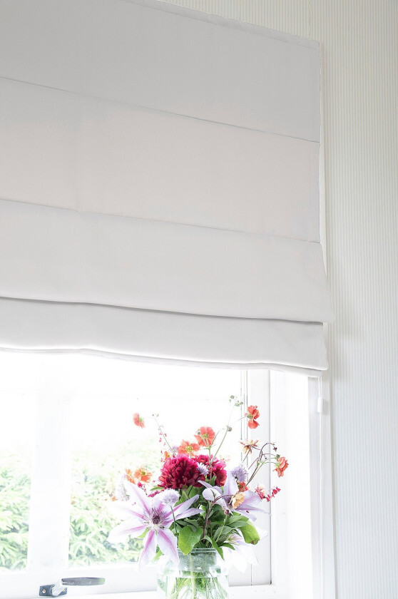 Roman Blind Dokie høyde 160 cm - Hvit