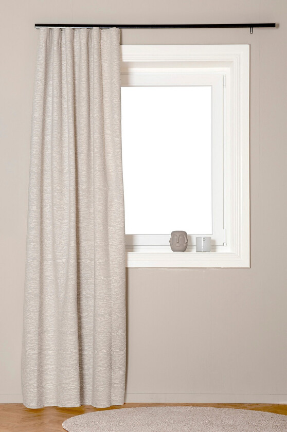 Bouclé-gardin Hilma 132x250cm - Grå