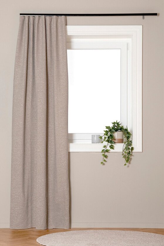 Bouclé-gardin Hilma 132x250cm - Brun