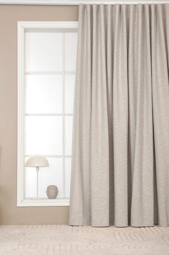Bouclé-gardin Extra Wide Hilma 268x280cm - Grå