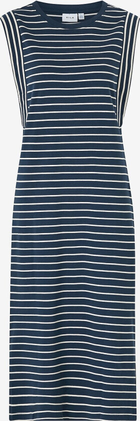 Kjole viVeriana O-neck S/L Midi Dress - Blå