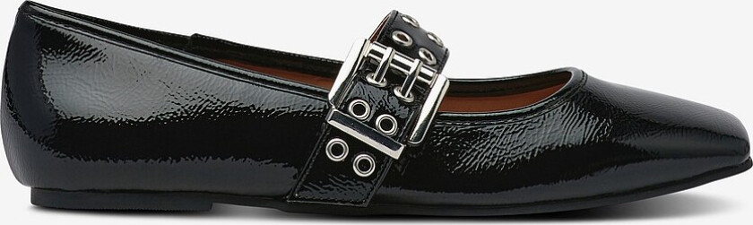 Ballerinasko Biarose Karré Mary Jane Flat Faux Leather - Svart