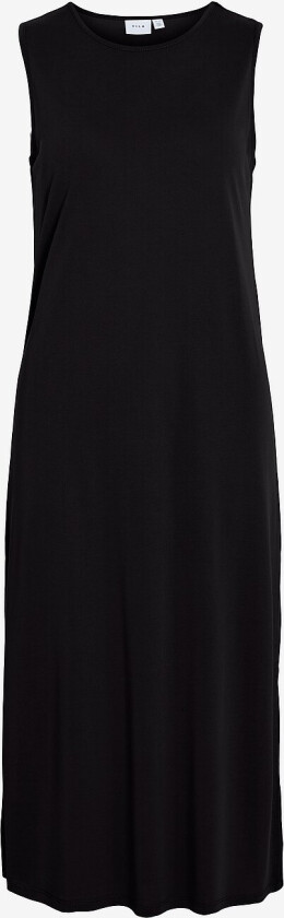 Kjole viModala O-neck S/L Midi Dress - Svart
