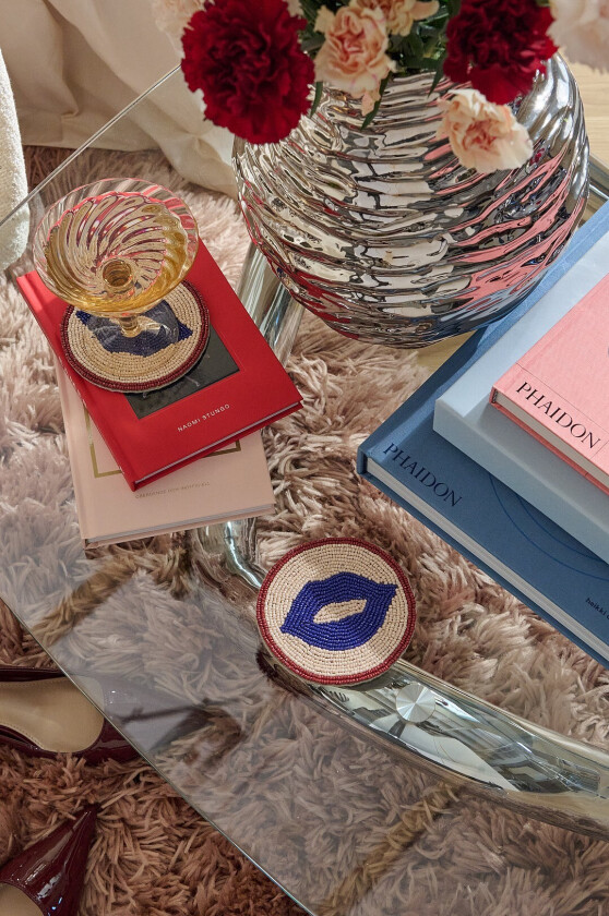 Bilde av Glassunderlag Powerful 2-pakning - Blå