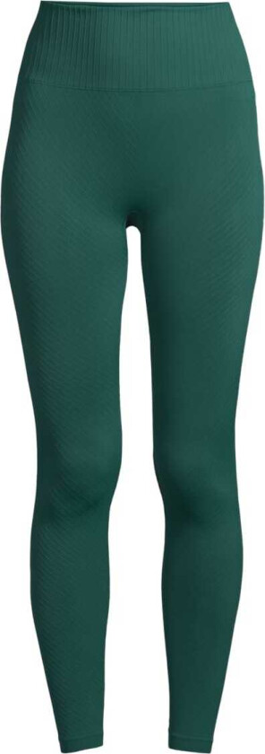 Seamless Graphical Rib High Waist Tights Garden Green S