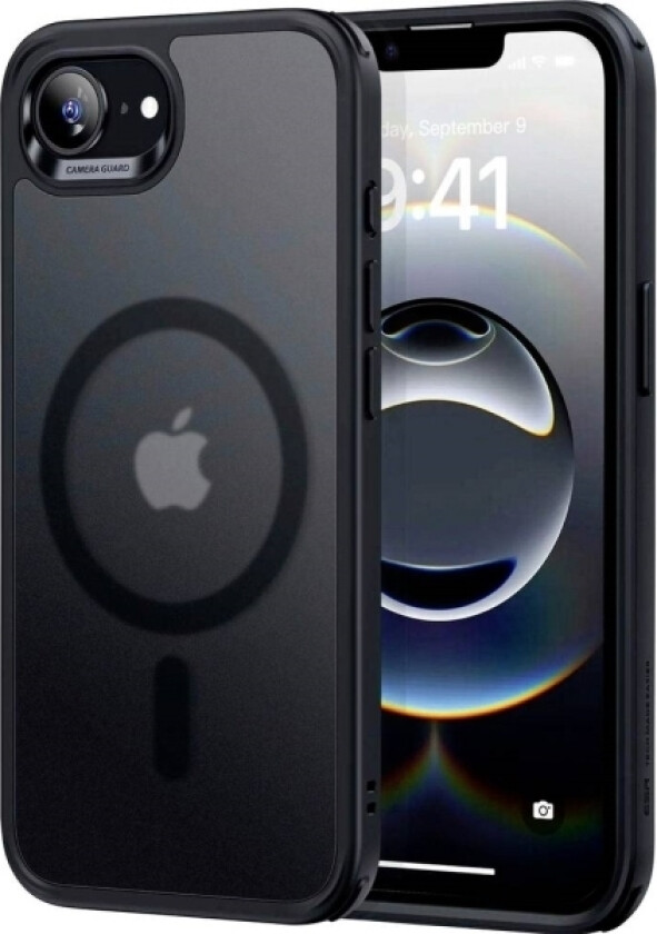 Esr Classic Hybrid Halolock Mobiltelefon Backcover Apple Iphone 16E Sort Induktiv Opladning, Magsafe-Kompatibel, Stødsikker 1A84200302
