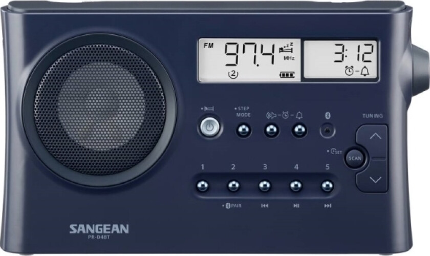 Sangean Pr-D4 Bt Bordradio Kw, Mw, Lw, Fm Bluetooth® Mørkeblå (A500490)