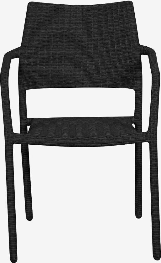 Hagestol stabelbar 4 stk., Svart