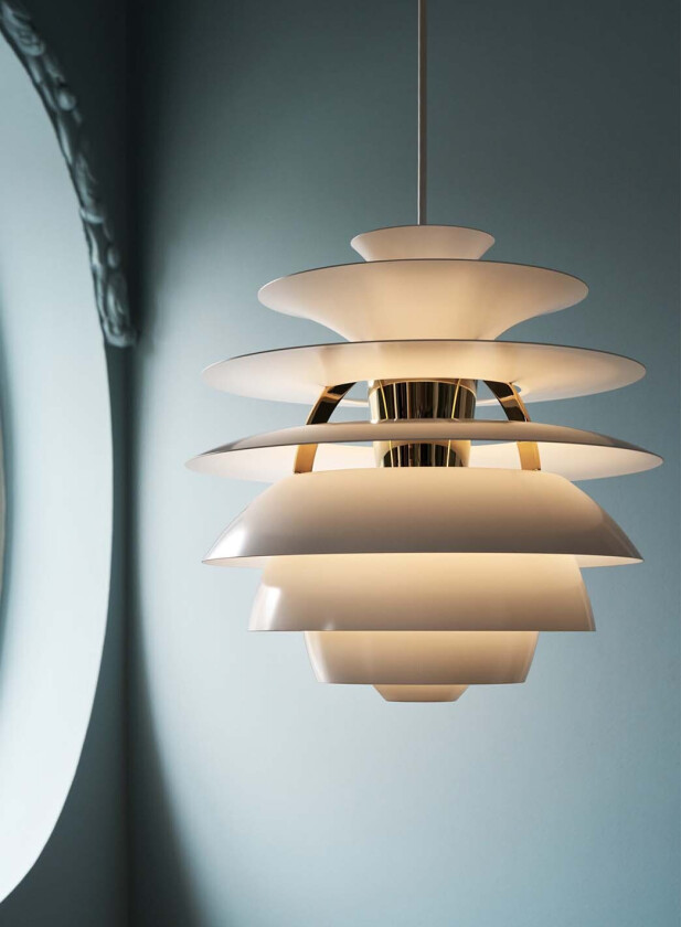 PH Snowball taklampe - soft white/messing