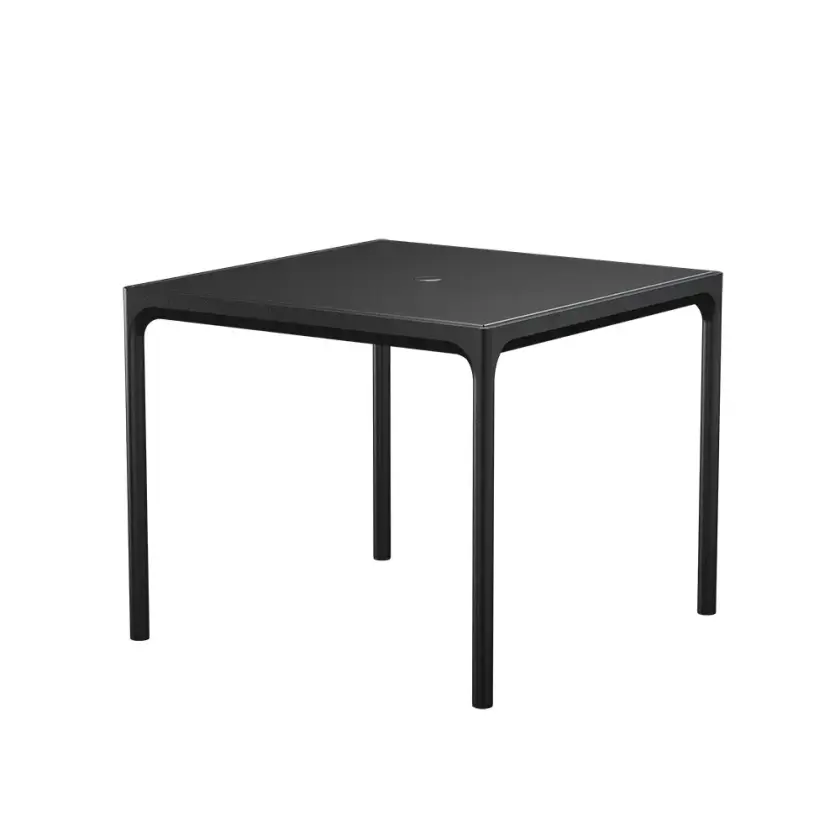 FOUR aluminiumsbord 90x90 cm sort