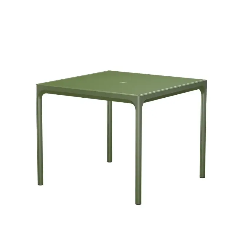 FOUR aluminiumsbord 90x90 cm olivengrønn