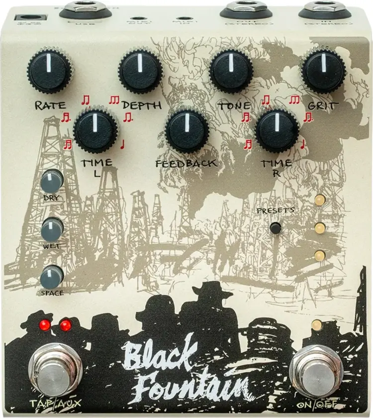 Black Fountain Stereo Cream finish
