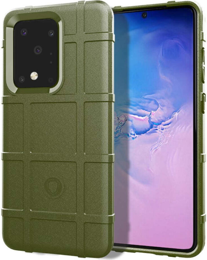 Samsung Galaxy S20 Ultra Rugged Shield Plastdeksel - Grønn