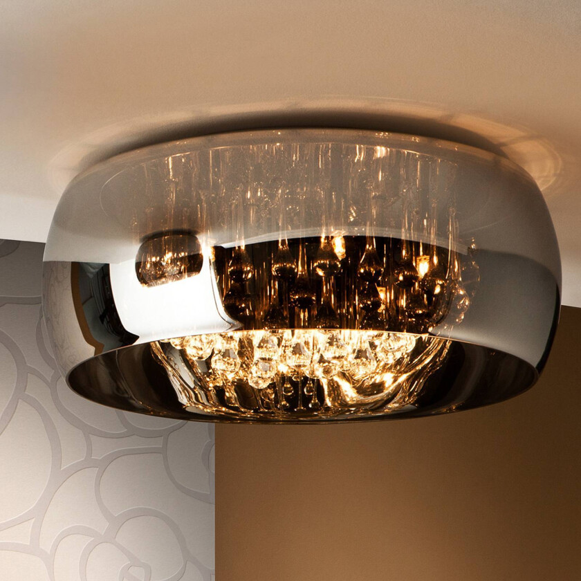 Argos taklampe med krystaller, Ø 50 cm