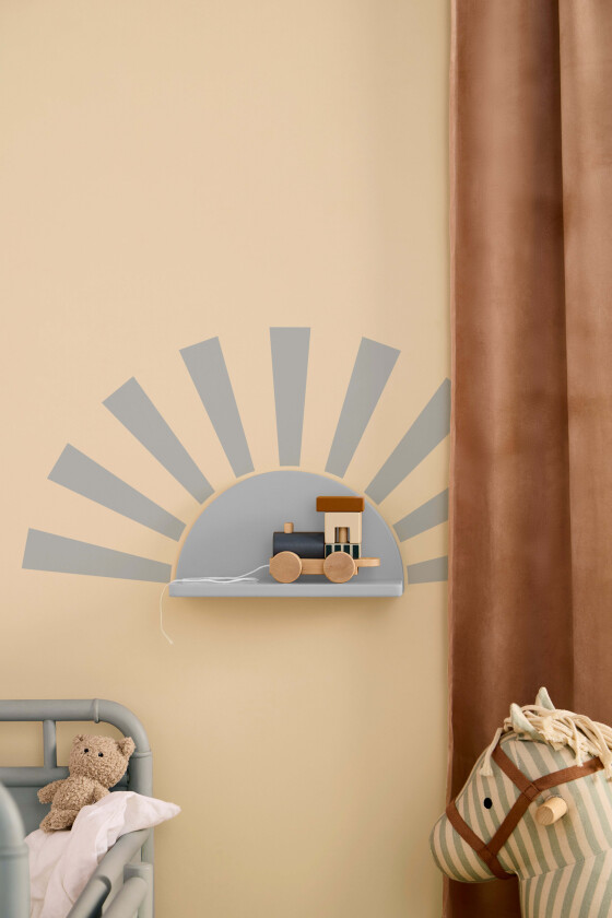 STAR Hylle Sirkel inkl Klistremerke, Blå - Hyller & Skap