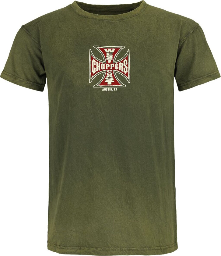 T-skjorte - WCC Motorcycle Co. - Vintage Green Wash - S til 3XL - Herrer - grønn