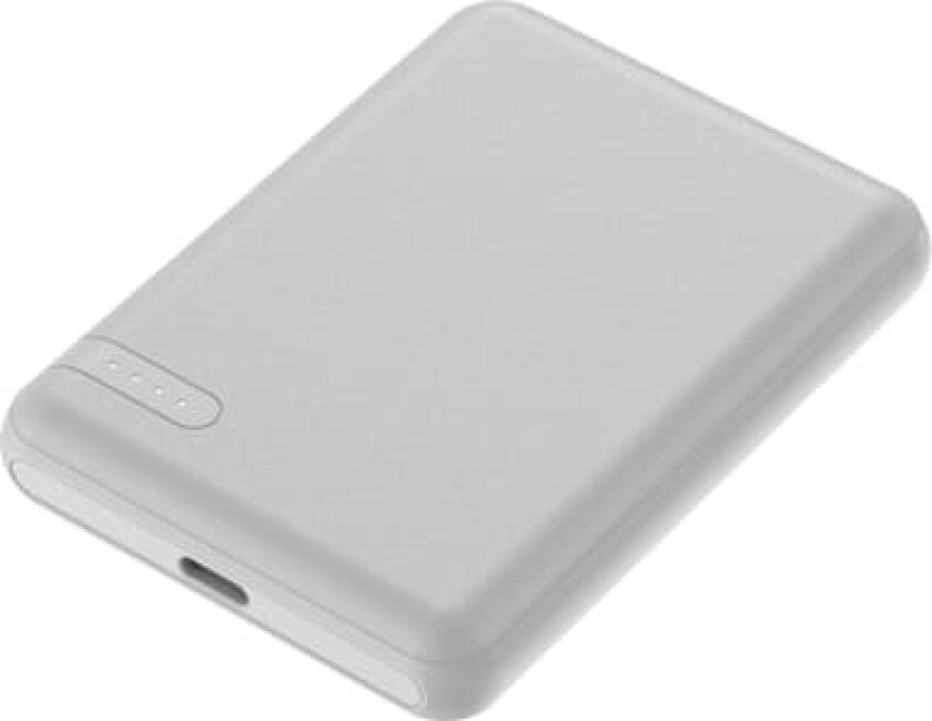 5000mAh Mini powerbank (lys grå)